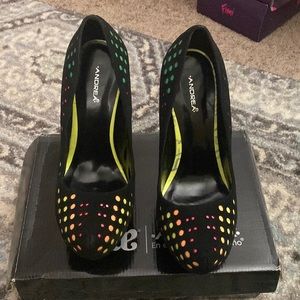 Multi color high heels